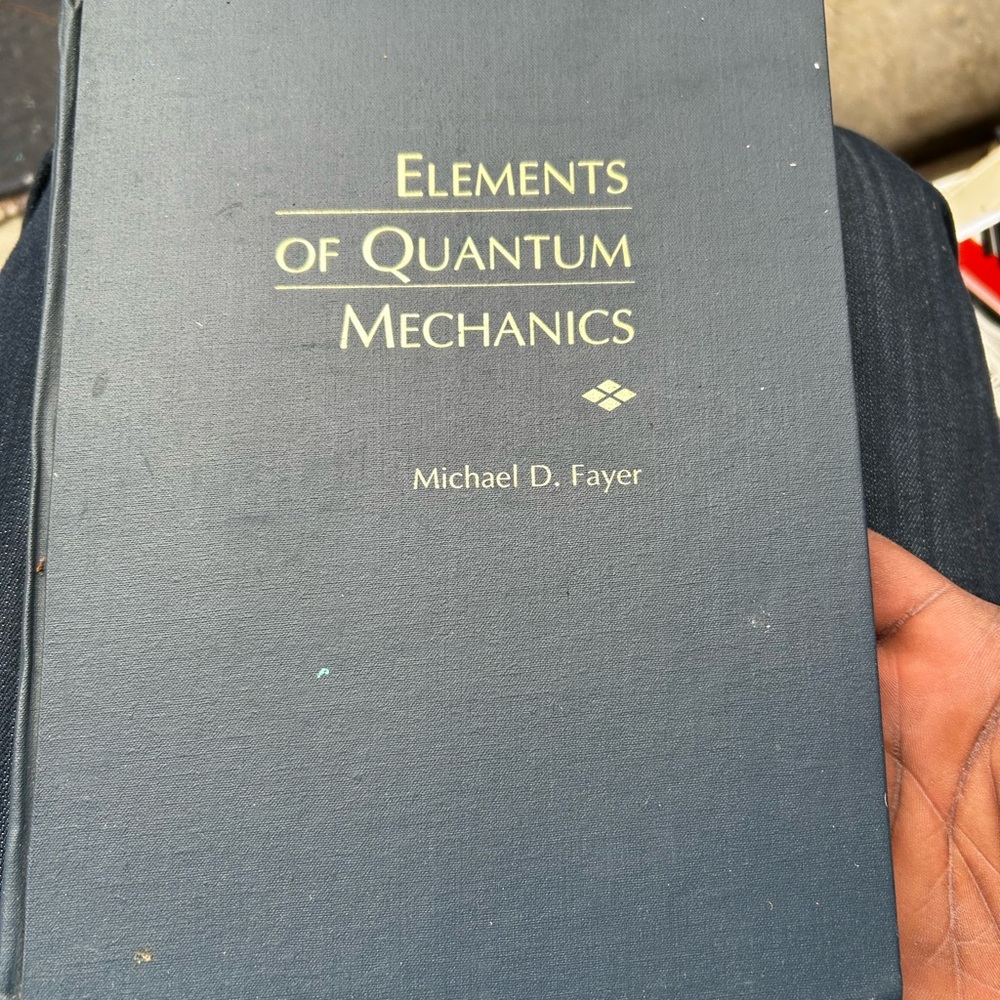 Elements of Quantum Mechanics Book by Michael D. Fayer - Black Cover